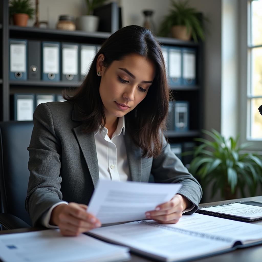 Regulatory affairs specialist reviewing CNV documentation